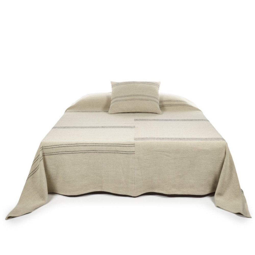 Moroccan Stripe Coverlet | Linen/Wool-Suzie Anderson Home