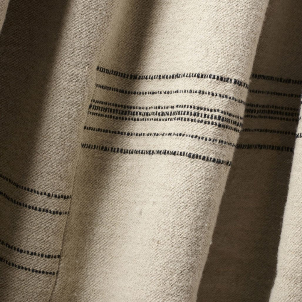 Moroccan Stripe Coverlet | Linen/Wool-Suzie Anderson Home