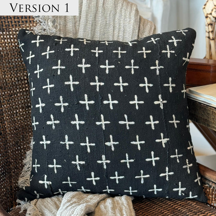 Mudcloth Cushion & Insert | Black | 50cm-Suzie Anderson Home