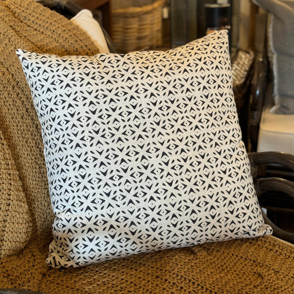 Mudcloth Cushion & Insert | Linen | Petite 60cm-Suzie Anderson Home