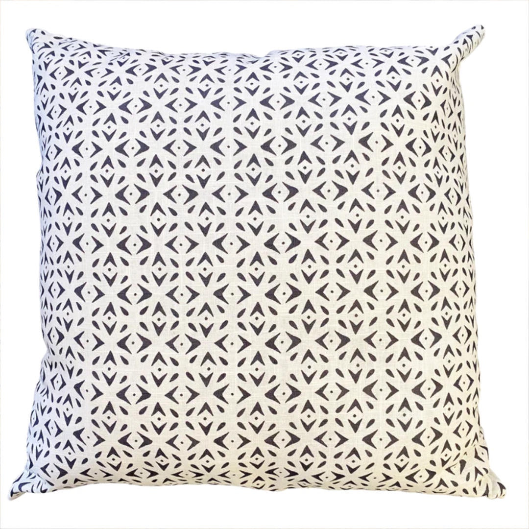 Mudcloth Cushion & Insert | Linen | Petite 60cm-Suzie Anderson Home