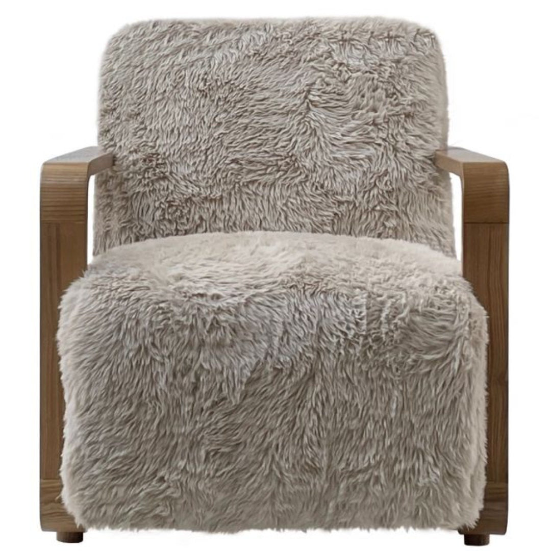 Mulligan Armchair | Faux Sheepskin Beige