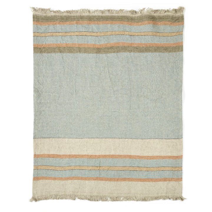 Belgian Fouta Libeco Linen Towel | Multi Stripe | 110 x 180cm | Belgian Linen