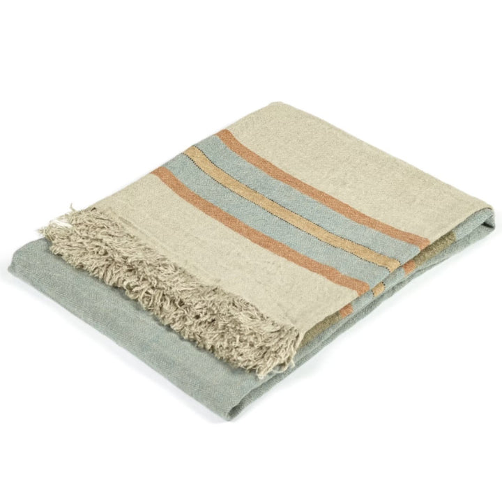 Belgian Fouta Libeco Linen Towel | Multi Stripe | 110 x 180cm | Belgian Linen