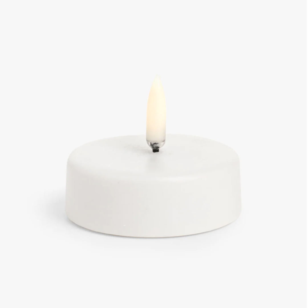 Nordic White Smooth | Flameless Maxi Tealight 6.1cmW-Suzie Anderson Home