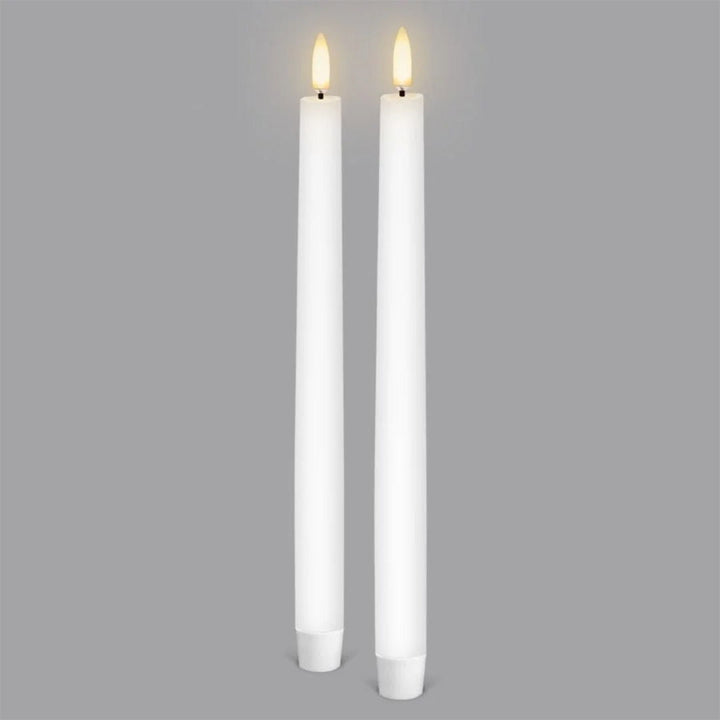 Nordic White Smooth | Taper Candles | Remote Controllable | PAIR-Suzie Anderson Home