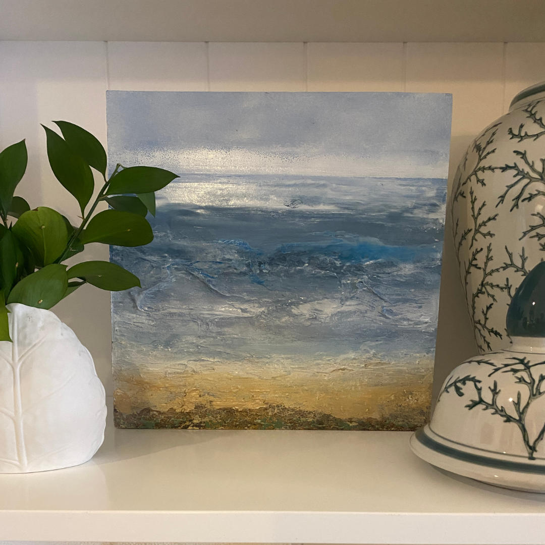 Ocean View | Oil & Acrylic Artwork on Canvas | 30x30cm | Artist Georgie Gall-Suzie Anderson Home