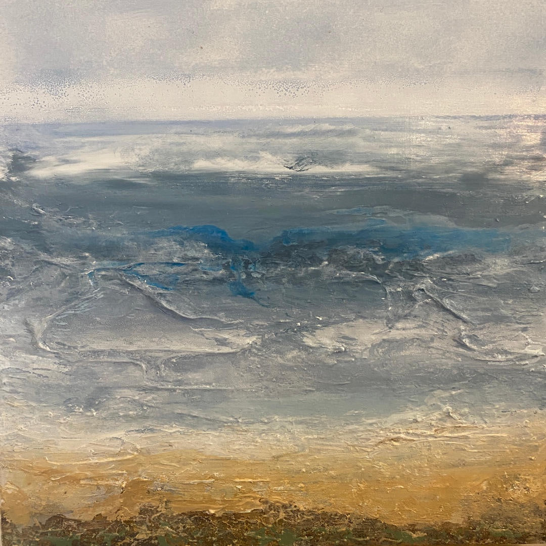 Ocean View | Oil & Acrylic Artwork on Canvas | 30x30cm | Artist Georgie Gall-Suzie Anderson Home