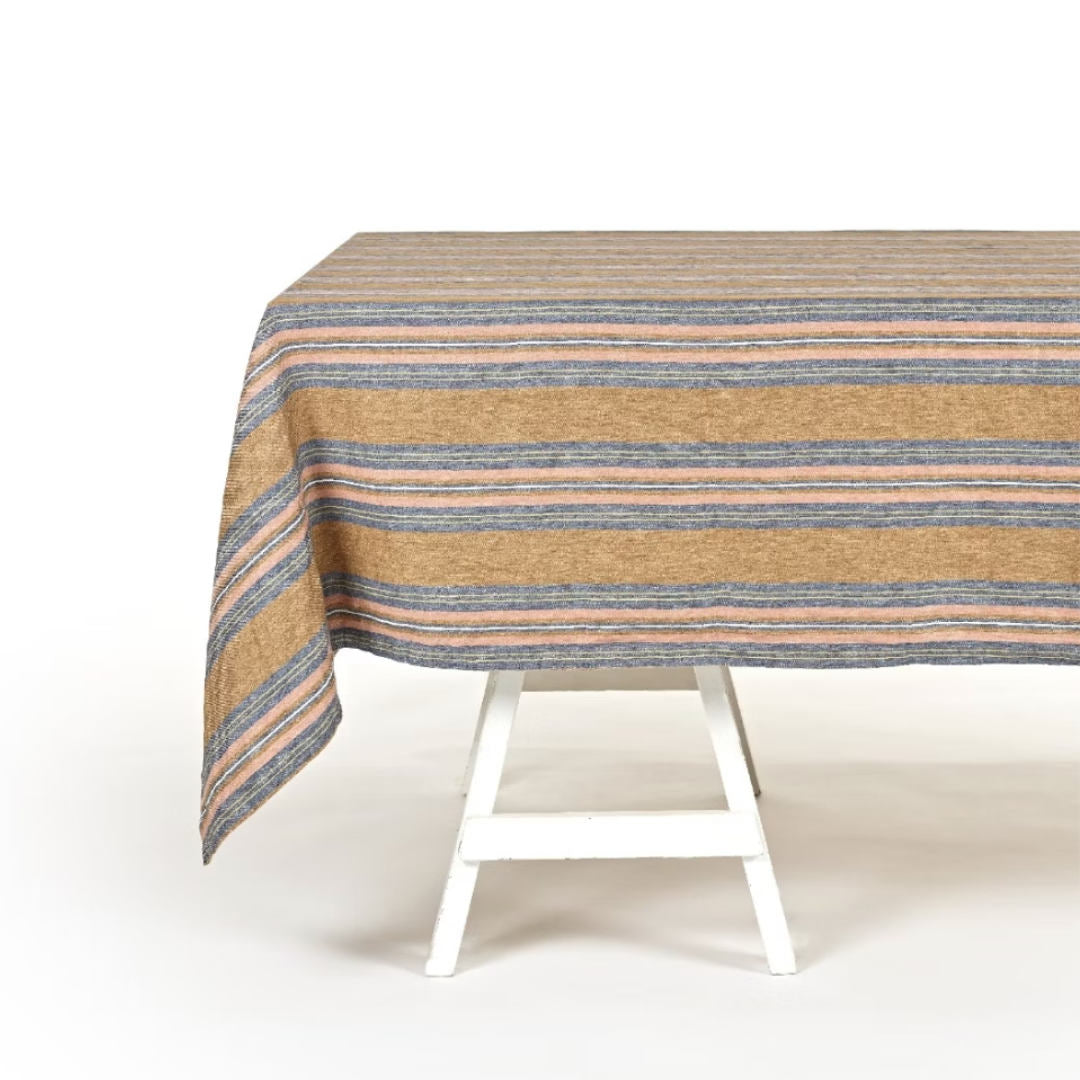 Olympia Table Cloth | Stripe | 175 x 325cm | Belgian Linen-Suzie Anderson Home