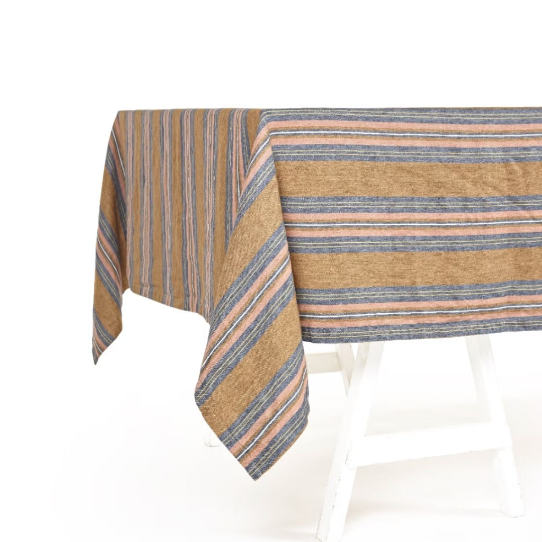 Olympia Table Cloth | Stripe | 175 x 325cm | Belgian Linen-Suzie Anderson Home