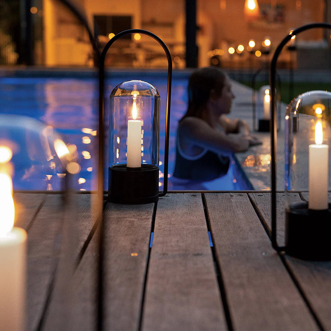 Outdoor Lantern | Glass Dome | Weather Resistant | Matte Black-Suzie Anderson Home