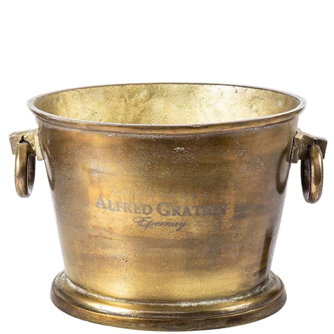 Oval Ice Bucket | Brass-Suzie Anderson Home