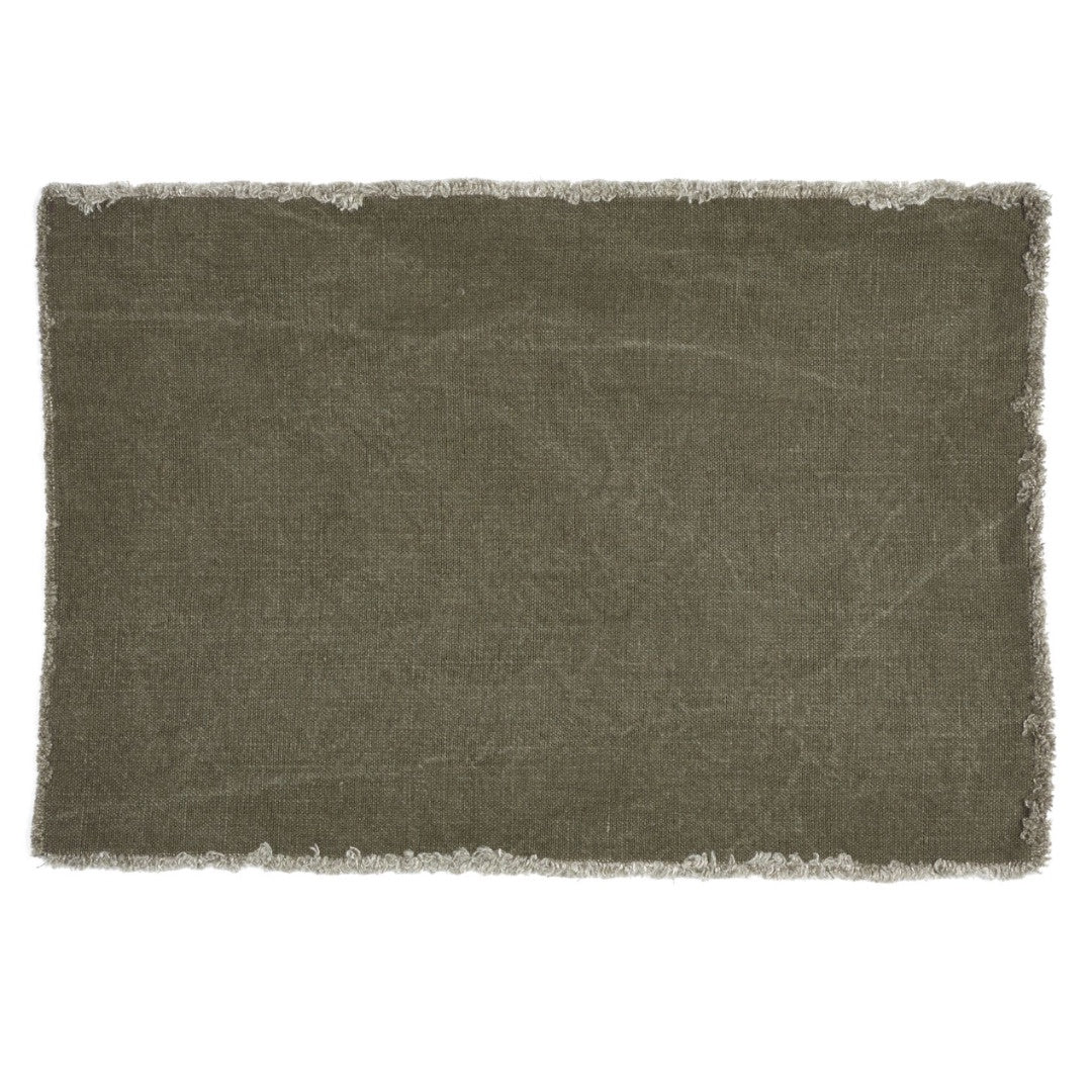 Pacific Belgian Linen Placemat | Noir-Suzie Anderson Home