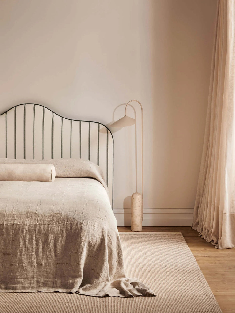 Palermo | French Linen Bedcover | Natural | 240 x 260cm-Suzie Anderson Home