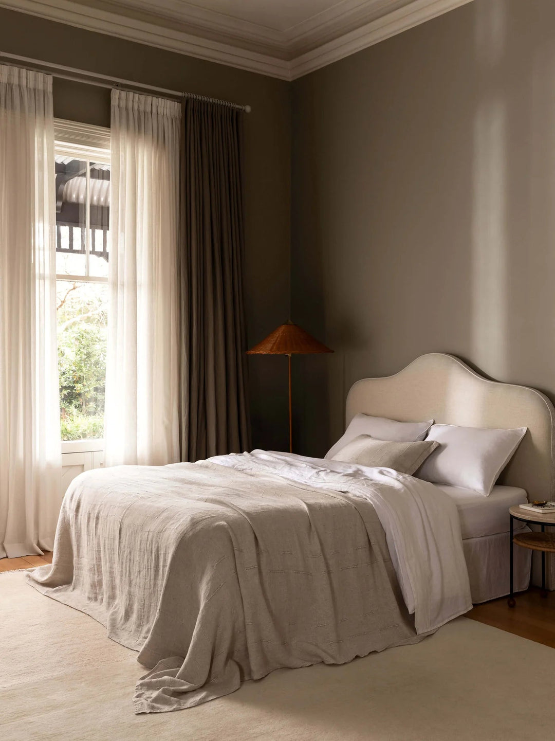 Palermo | French Linen Bedcover | Natural | 240 x 260cm-Suzie Anderson Home