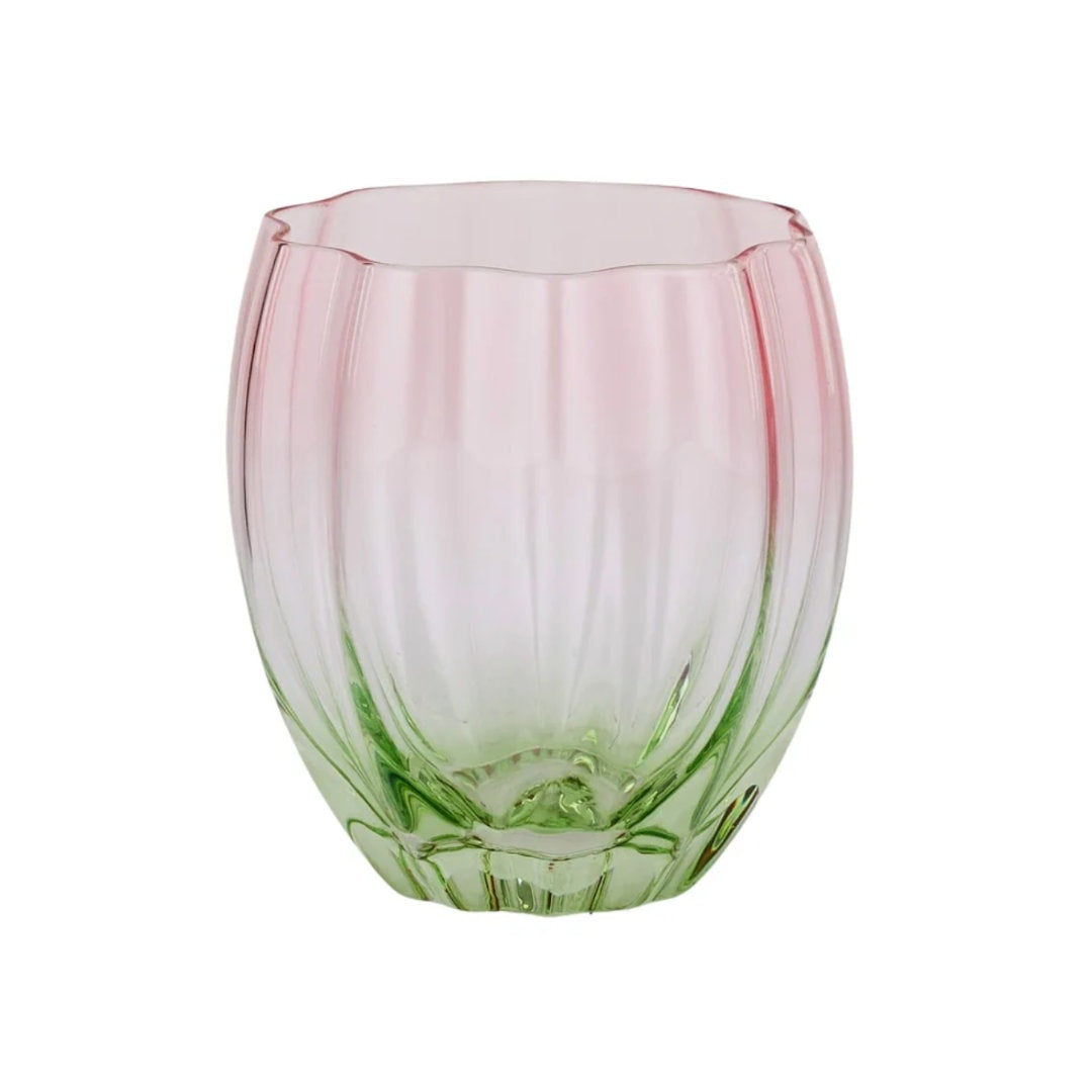 Palm Springs Glass Tumbler Pink/Green-Suzie Anderson Home