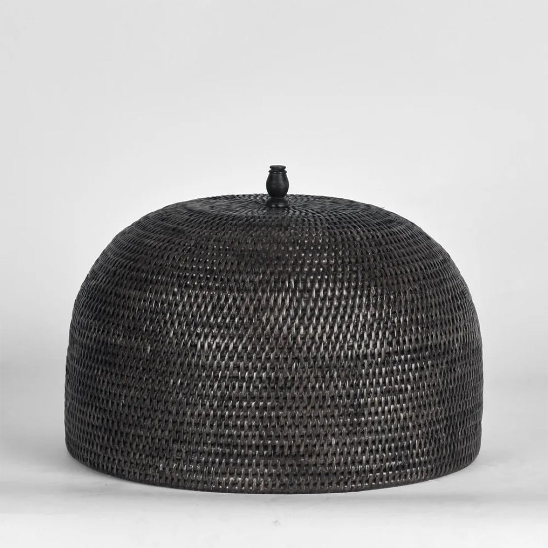 Palma Black Rattan Food Cover-Suzie Anderson Home