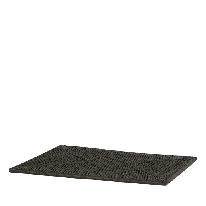 Palma Black Rattan Rectangle Placemat-Suzie Anderson Home