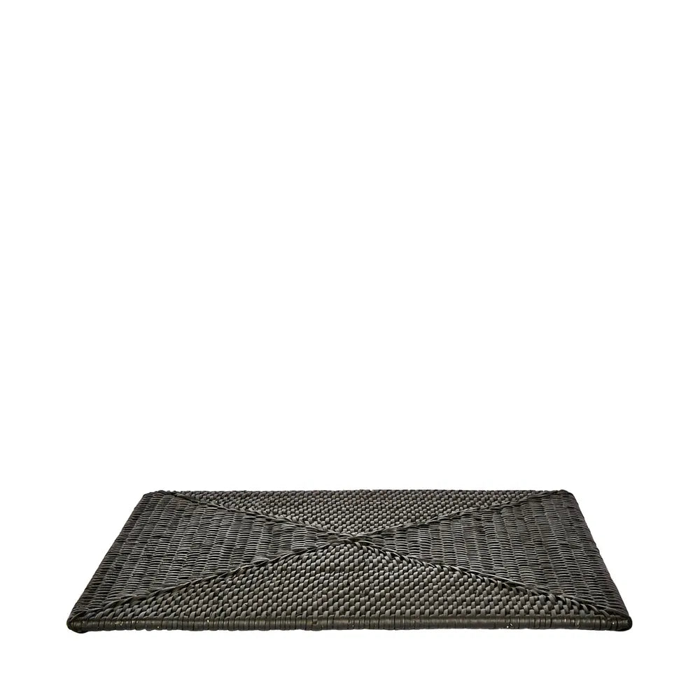 Palma Black Rattan Square Placemat-Suzie Anderson Home