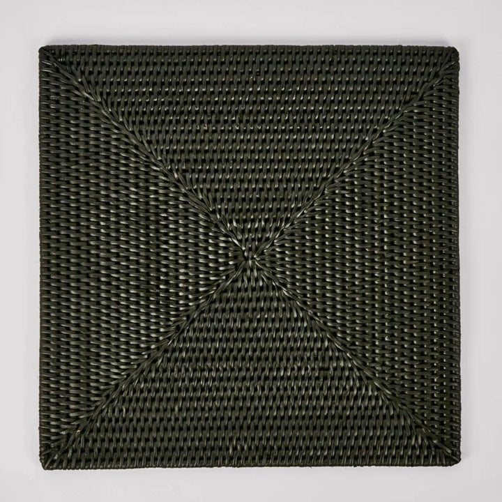 Palma Black Rattan Square Placemat-Suzie Anderson Home