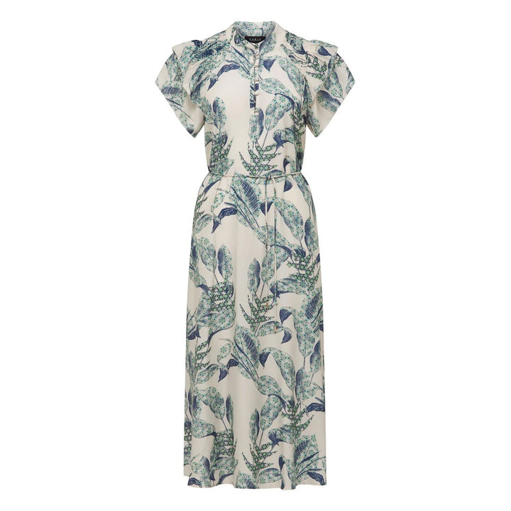 Cable | Paloma Frill Dress | Leaf Print