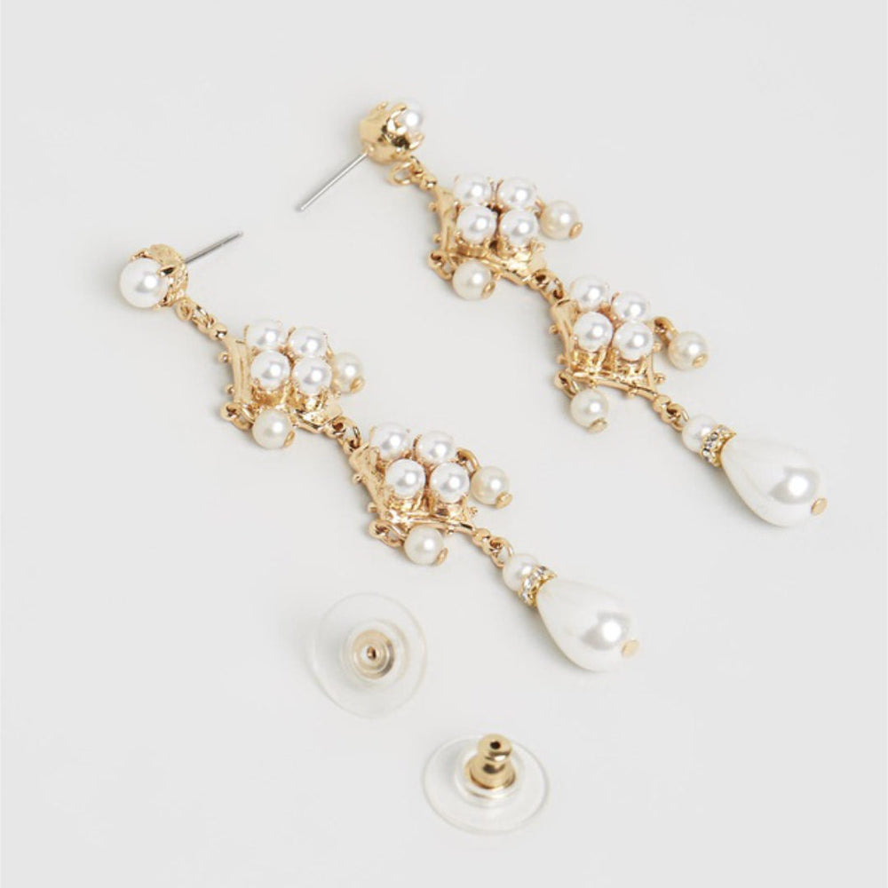 Paris Earrings | 24K Gold Plate with Swarovski Pearl-Suzie Anderson Home