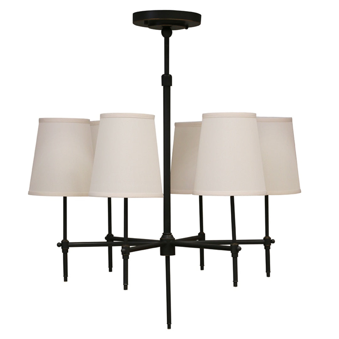 Park Avenue 6 Light Chandelier w Shades | W74cm-Suzie Anderson Home