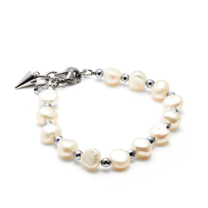 Silk & Steel | Lumina Bracelet | Freshwater Pearl/SS Silver