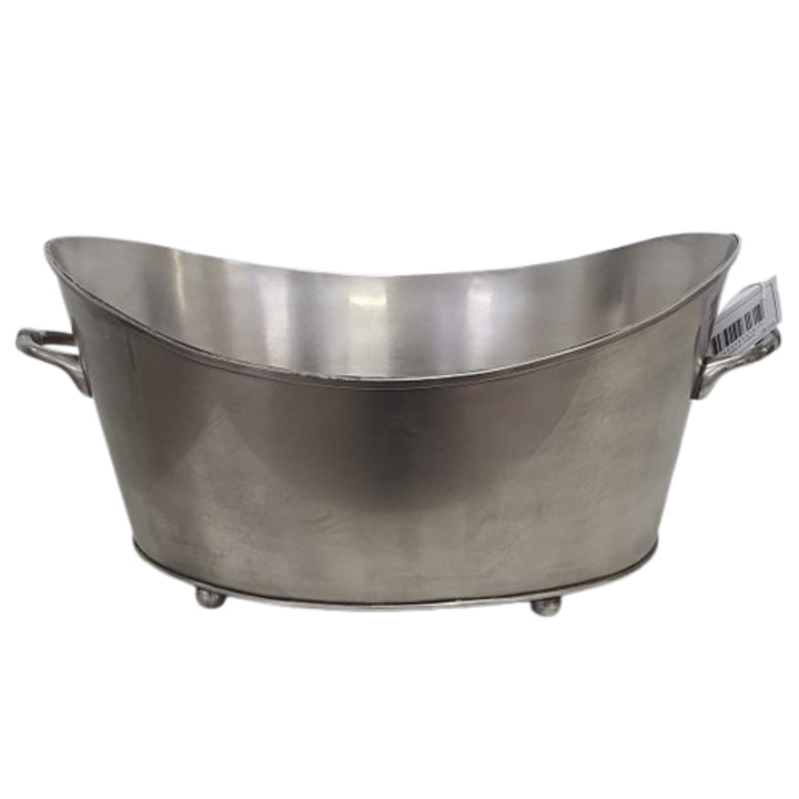 Knox Footed Oval Scooped Ice Bucket 42cm | Pewter-Suzie Anderson Home