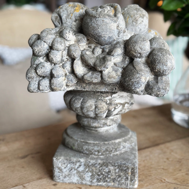 Pair of Petite Cement Garden Bouquet Decor