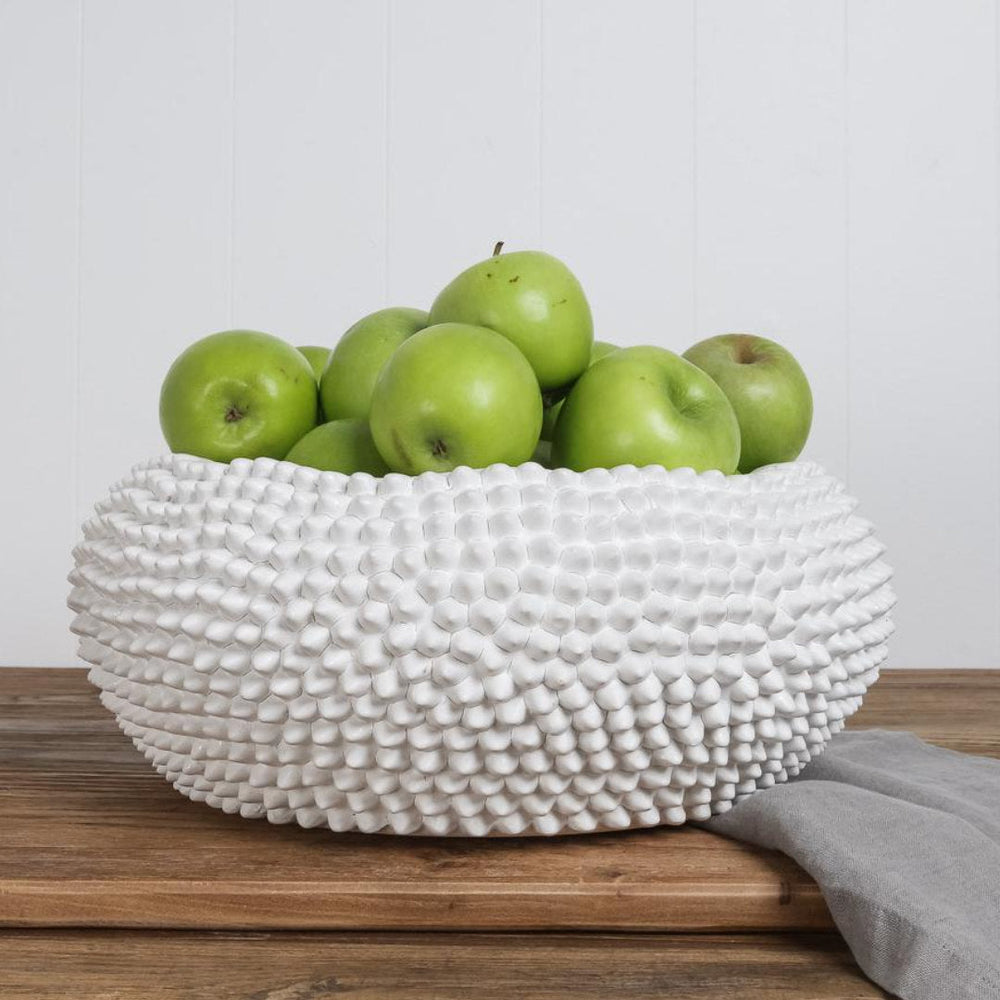 Porci Studded White Ceramic Vase | Medium-Suzie Anderson Home