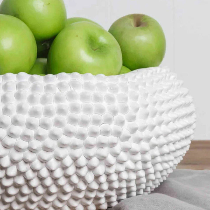 Porci Studded White Ceramic Vase | Medium-Suzie Anderson Home