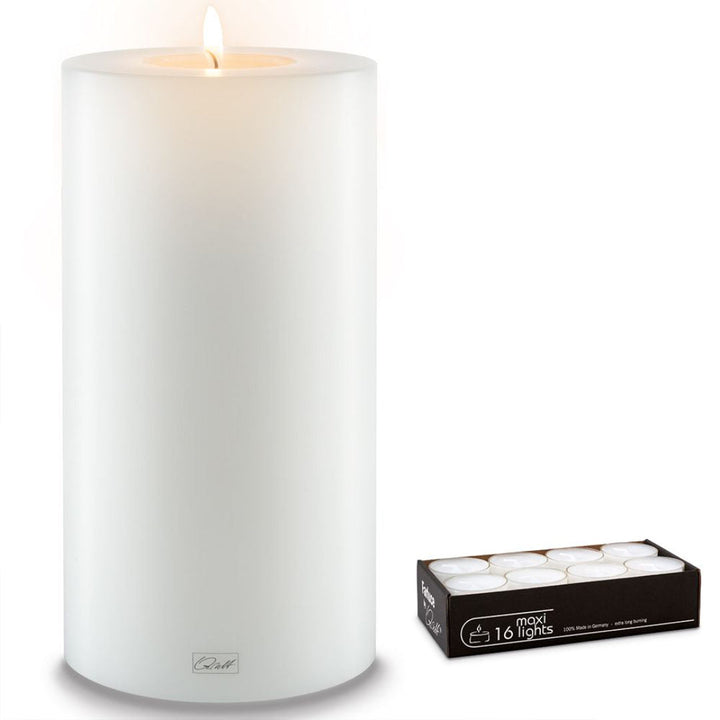 White Pillar Candleholder | 12cm Diameter-Suzie Anderson Home