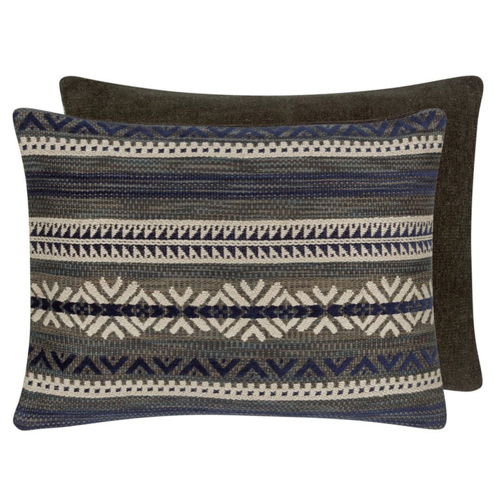 Ralph Lauren Mountain Pass Stripe Winter Cushion with Feather Insert | 60x45cm-Suzie Anderson Home