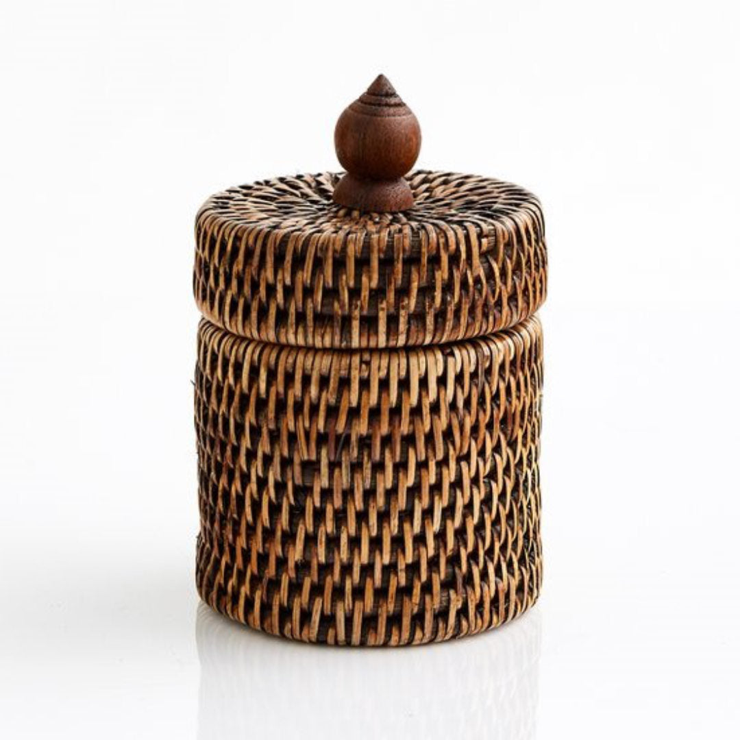 Rattan Cotton Wool Holder | Antique-Suzie Anderson Home