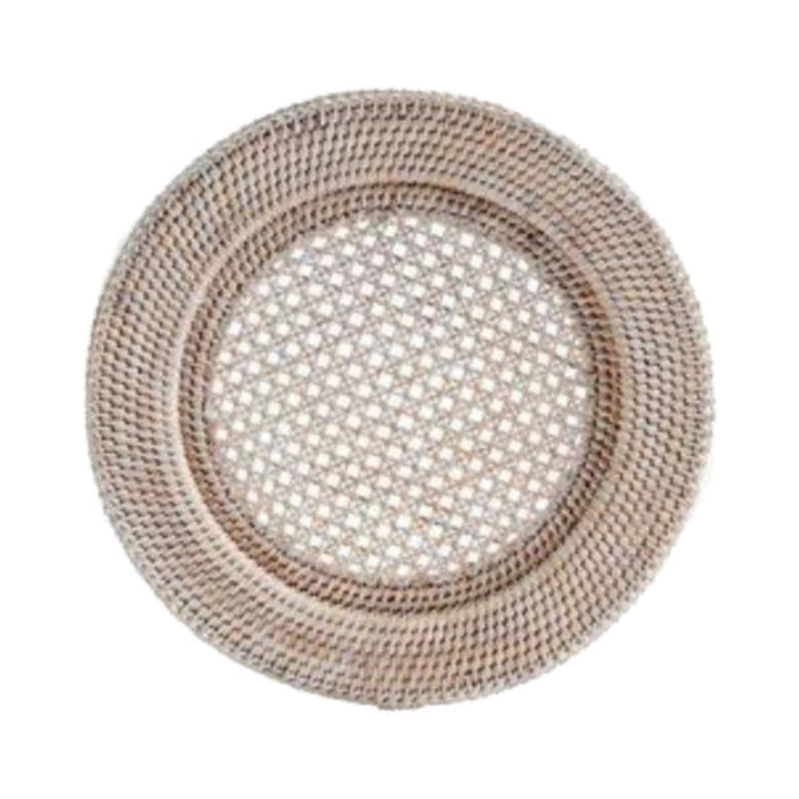 Rattan Underplate | White Wash-Suzie Anderson Home