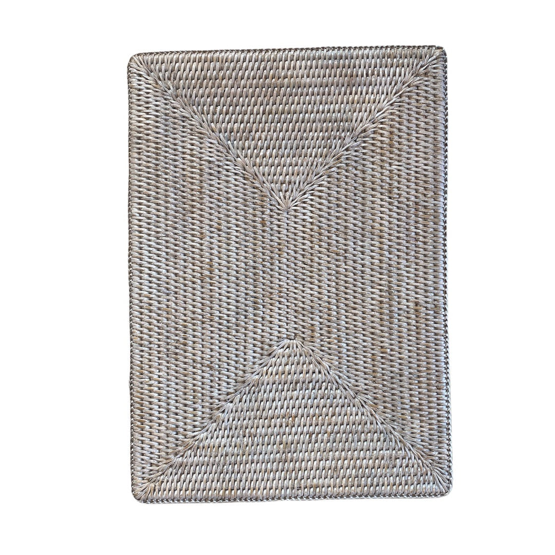 Rectangular Rattan Placemat | White Wash-Suzie Anderson Home