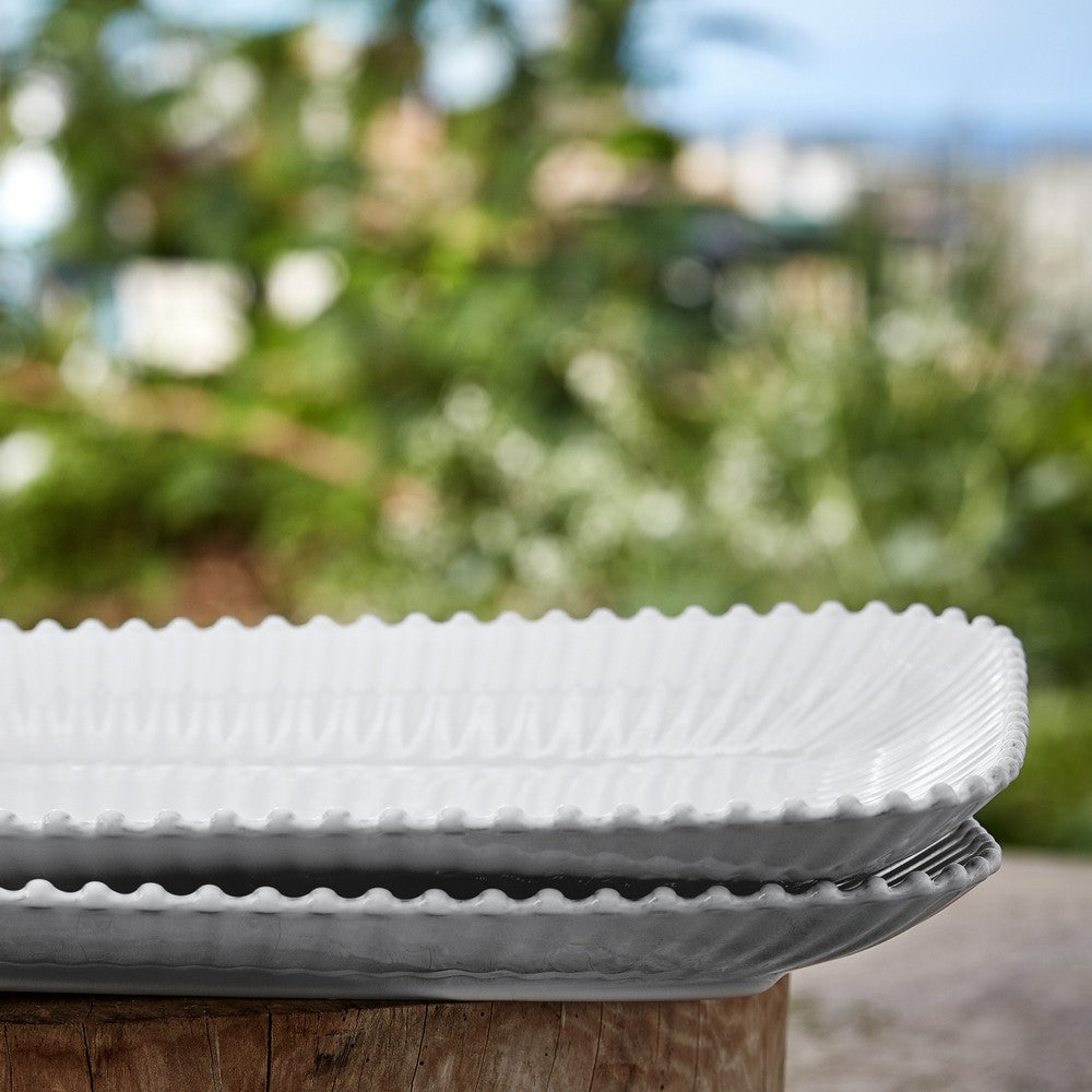 Rectangular Platter | Pearl | Made in Portugal | White | 40cm-Suzie Anderson Home
