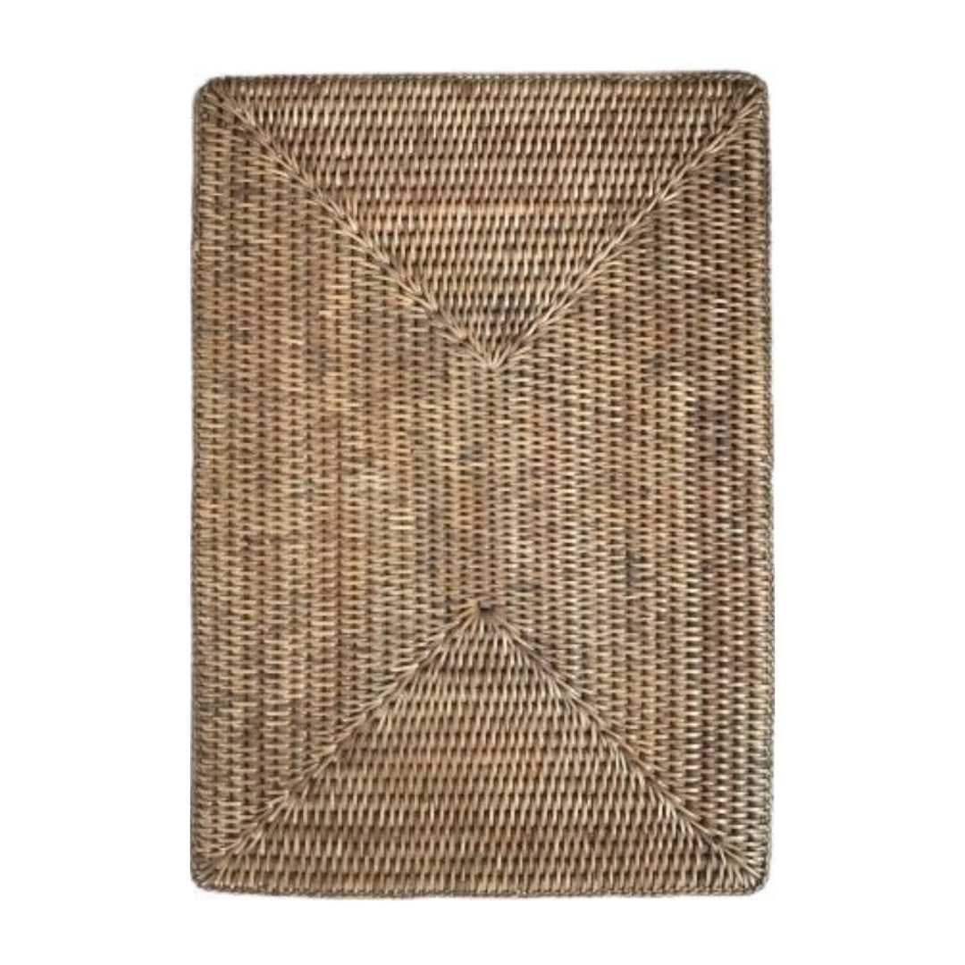 Rectangular Rattan Placemat | Old Grey-Suzie Anderson Home