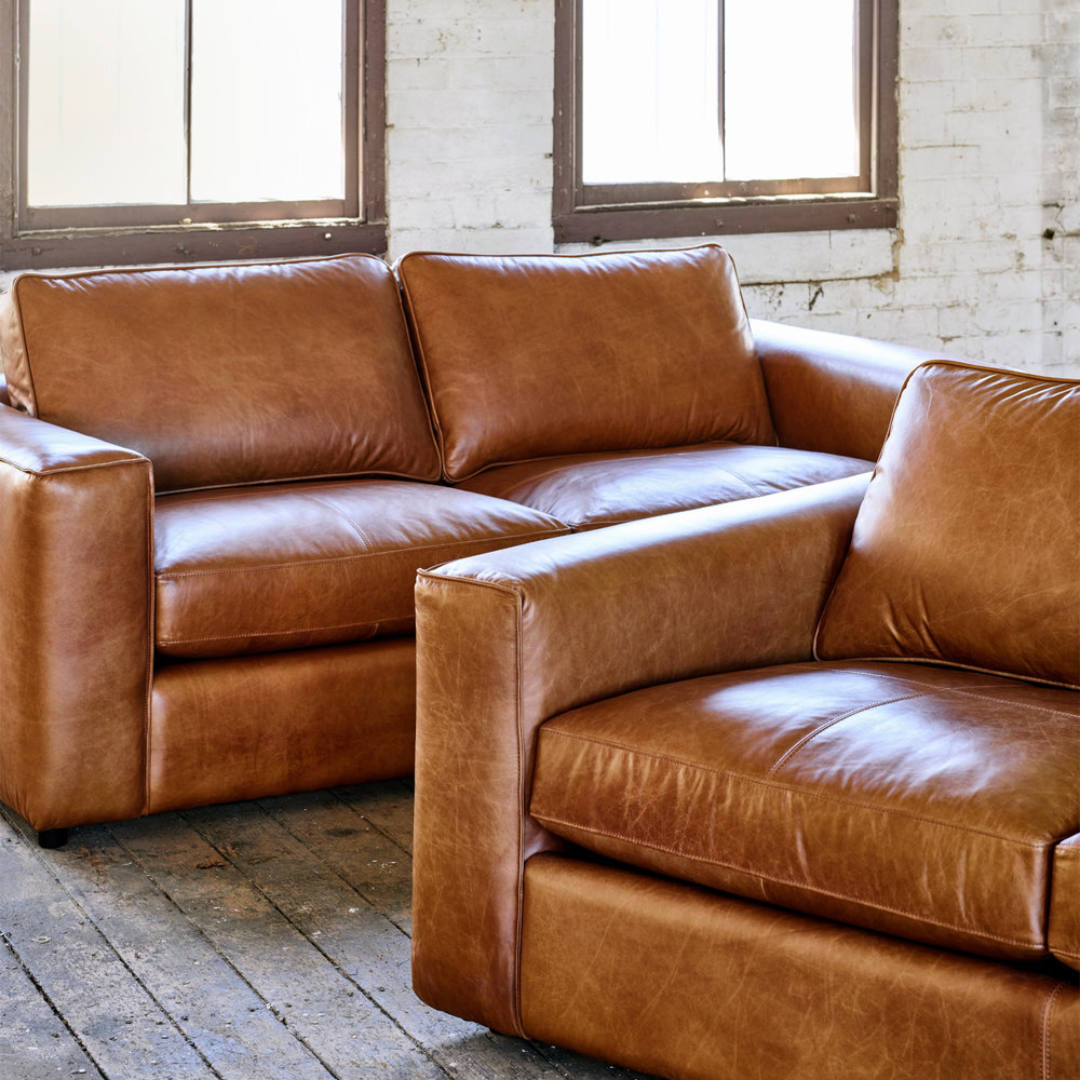 Redford XL Leather Sofa | 2 Seater | Old Saddle | Nut-Suzie Anderson Home