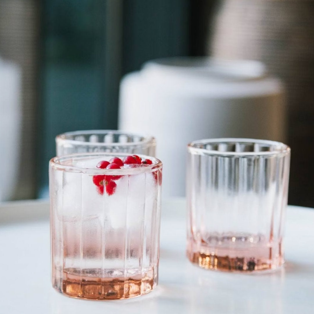 Reed Tumbler | Hand Pressed Recycled Glass | Blush-Suzie Anderson Home