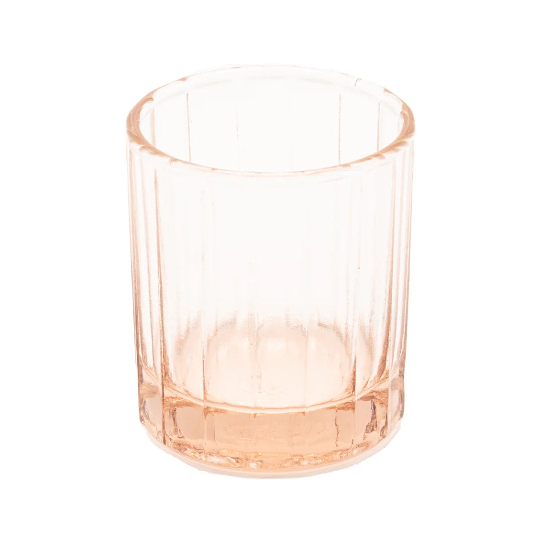 Reed Tumbler | Hand Pressed Recycled Glass | Blush-Suzie Anderson Home