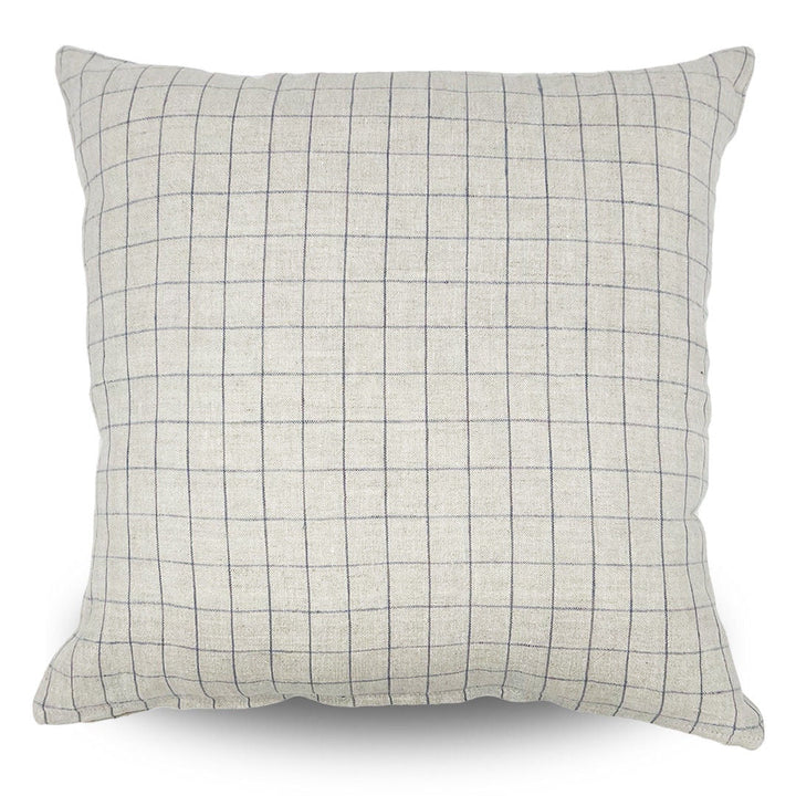 Retreat Finery Linen Cushion Cover | Natural/Navy | 50x50cm-Suzie Anderson Home