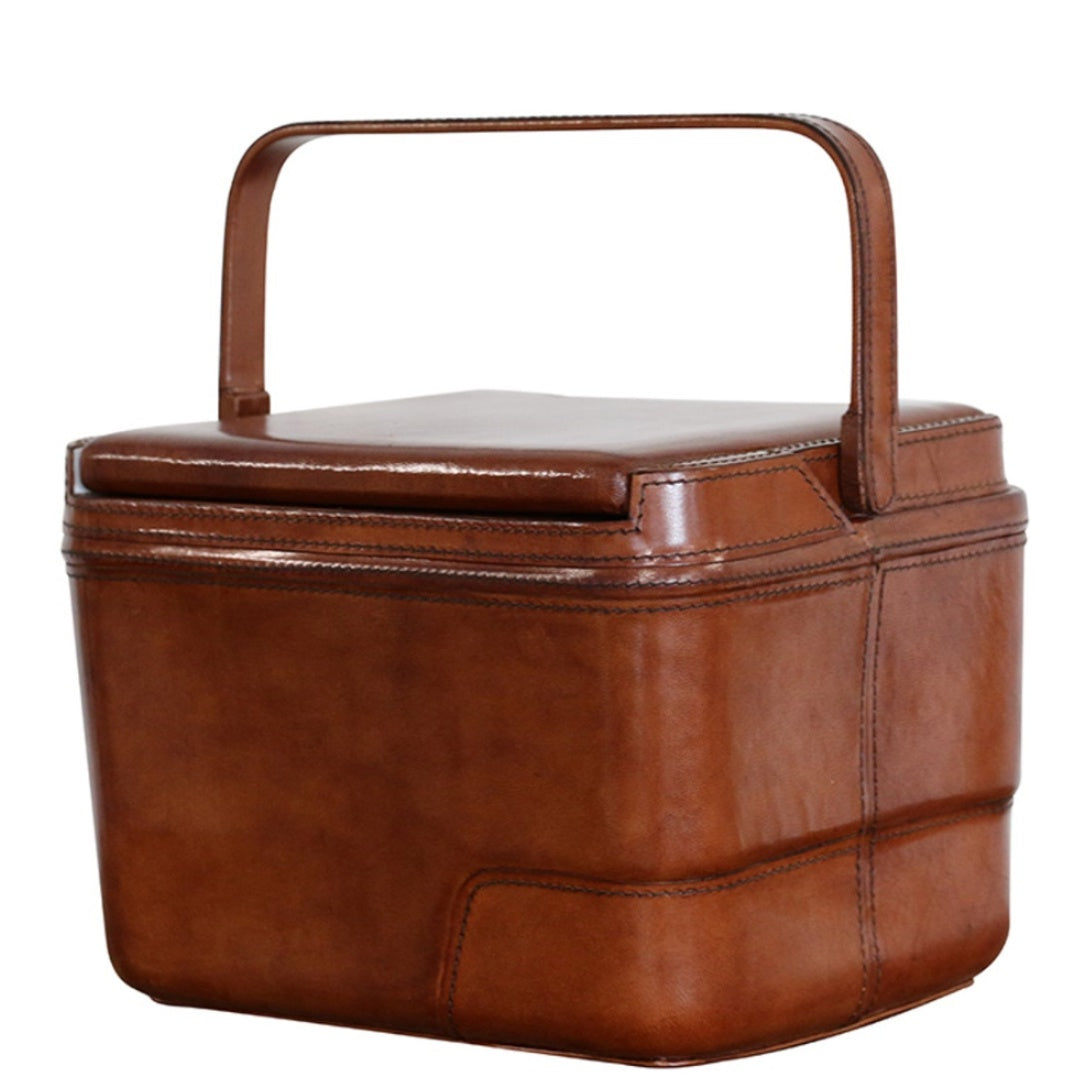 Ritz Leather Picnic/Cooler Case | Dark Walnut-Suzie Anderson Home