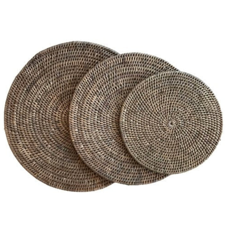 Round Rattan Placemat | Old Grey-Suzie Anderson Home