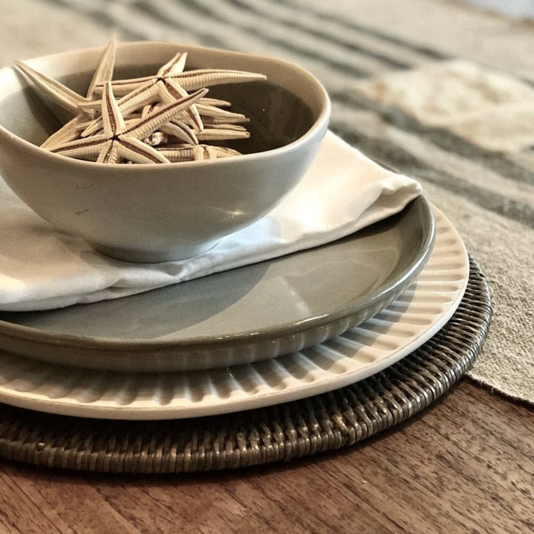 Round Rattan Placemat | Old Grey-Suzie Anderson Home