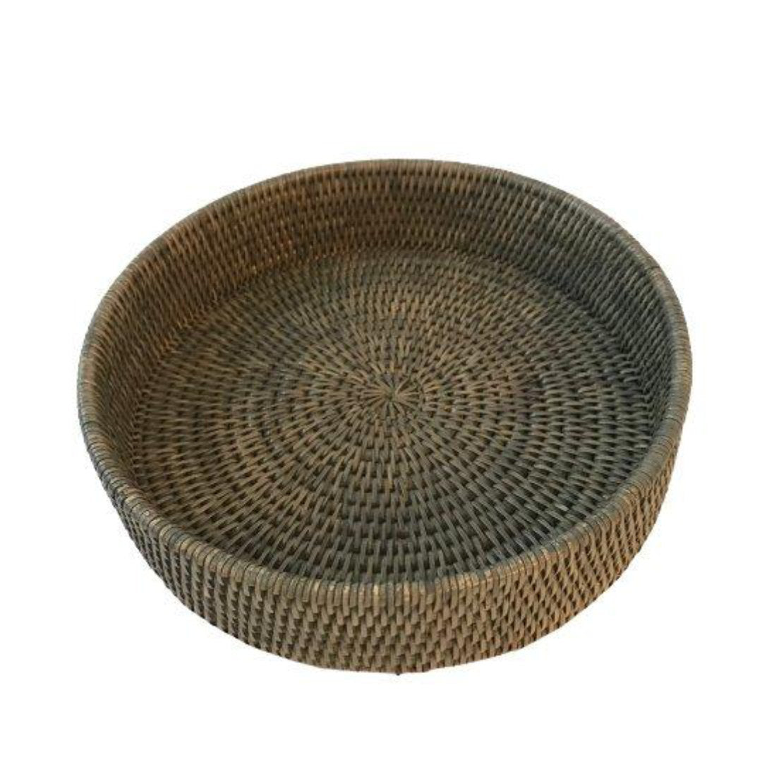 Round Rattan Tray | Old Grey-Suzie Anderson Home