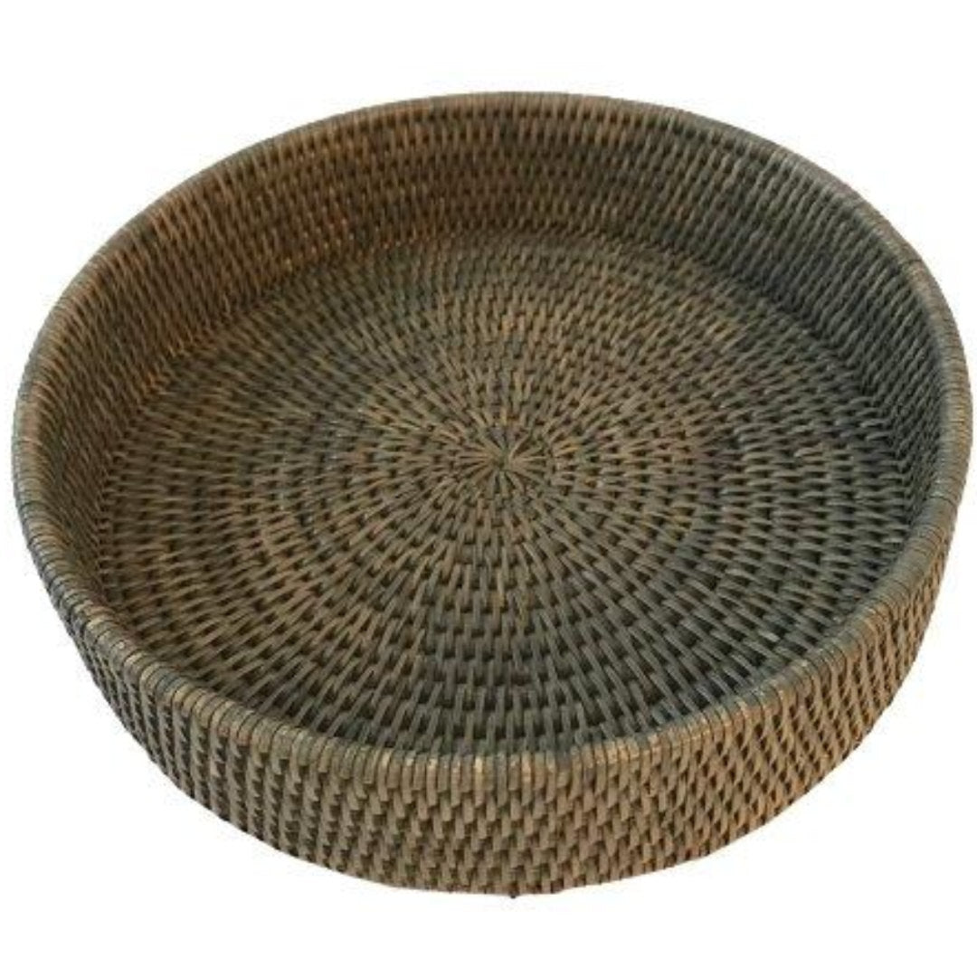 Round Rattan Tray | Old Grey-Suzie Anderson Home