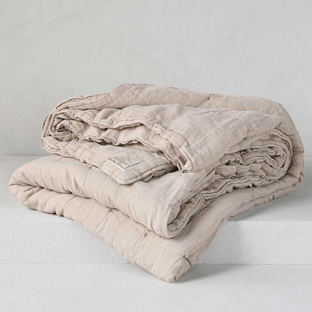 Basix Linen Quilt | Sable