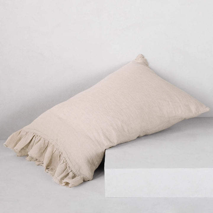 Kristine Standard Pillowcase + Ruffle | Sable